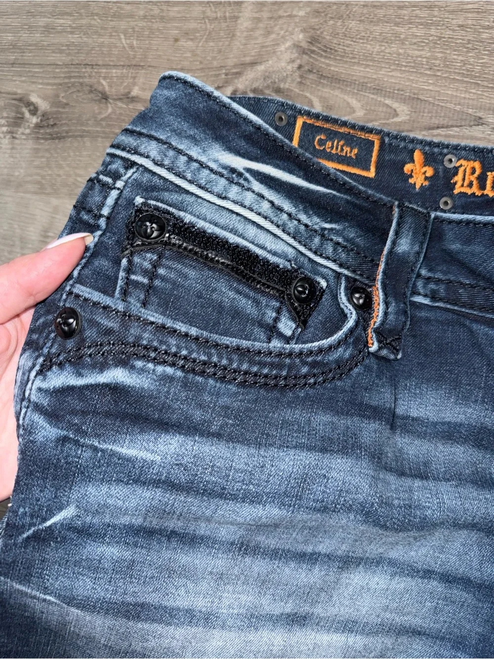 Rock Revival Women's Dark Blue Denim Shorts
